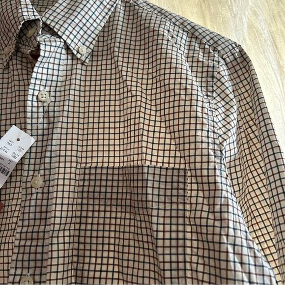 J. Crew Slim Secret Wash Cotton Poplin Shirt 100’s 2-Ply Yarns Grid Checker NWT - Picture 2 of 7